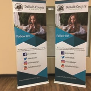 Retractable Banners for DeKalb County Government TV
