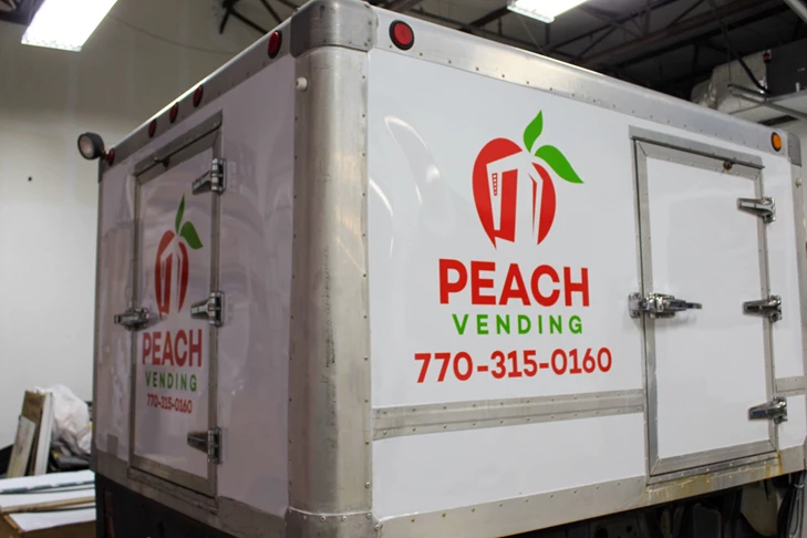 Vehicle Decals & Lettering | Food Service | Peach Vending