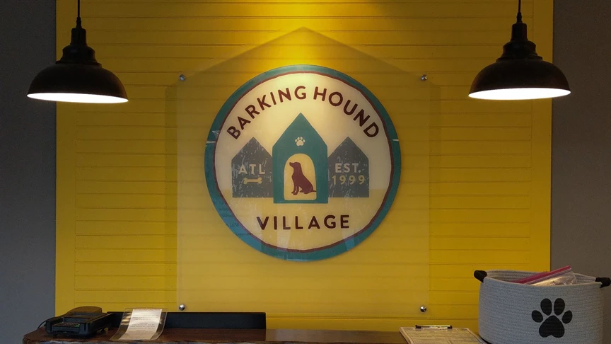 Acrylic Sign | Barking Hound Village | Atlanta, GA